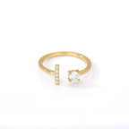Bague personnalisée avec initiale i