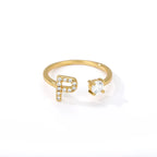 Bague personnalisée avec initiale p