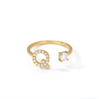 Bague personnalisée avec initiale q