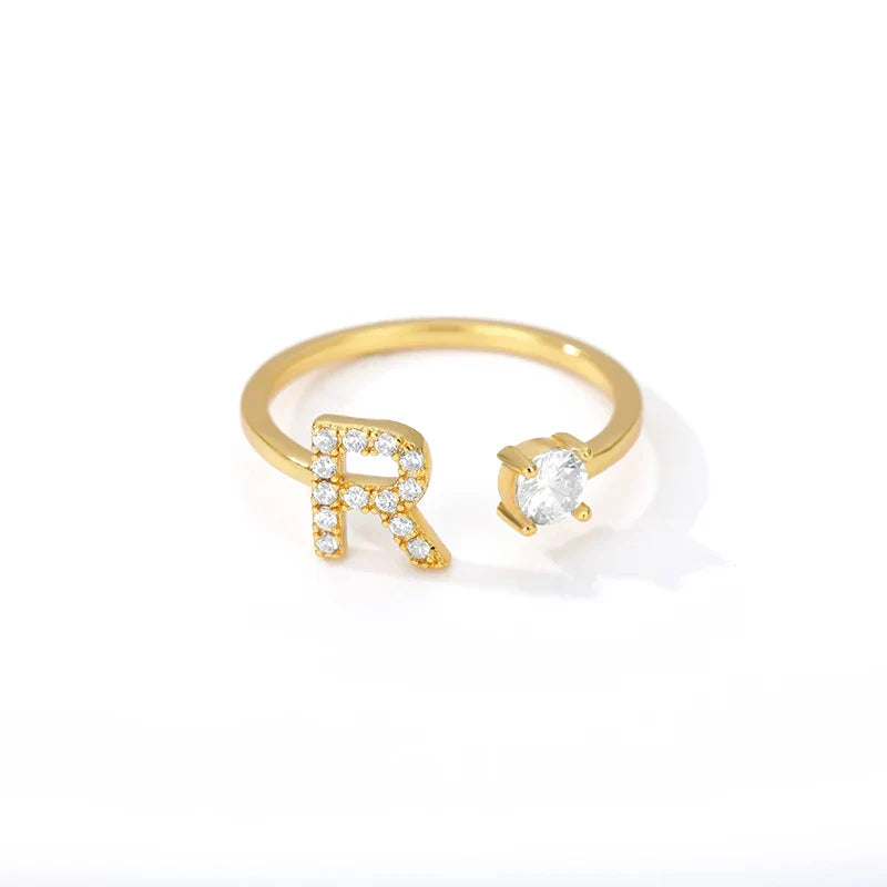 Bague personnalisée avec initiale r