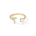 Bague personnalisée avec initiale t