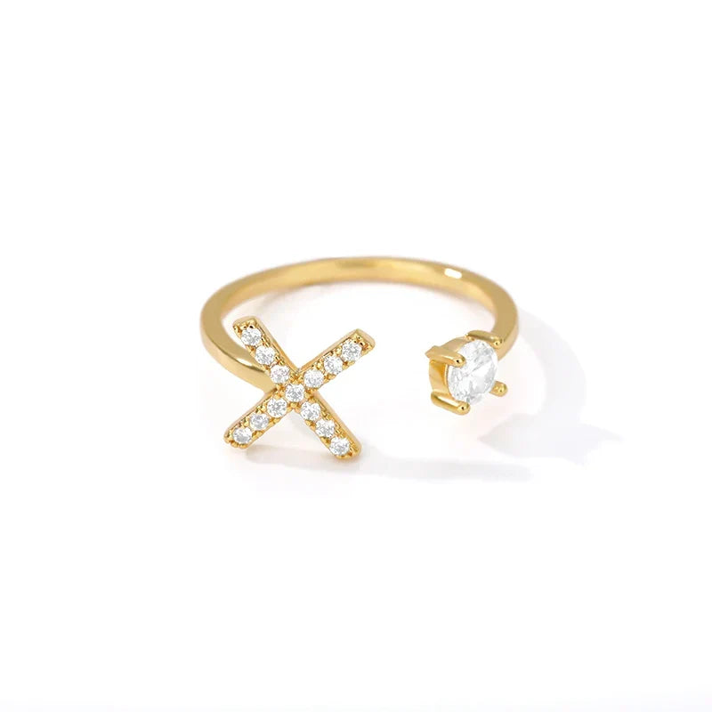 Bague personnalisée avec initiale x