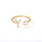 Bague personnalisée avec initiale y