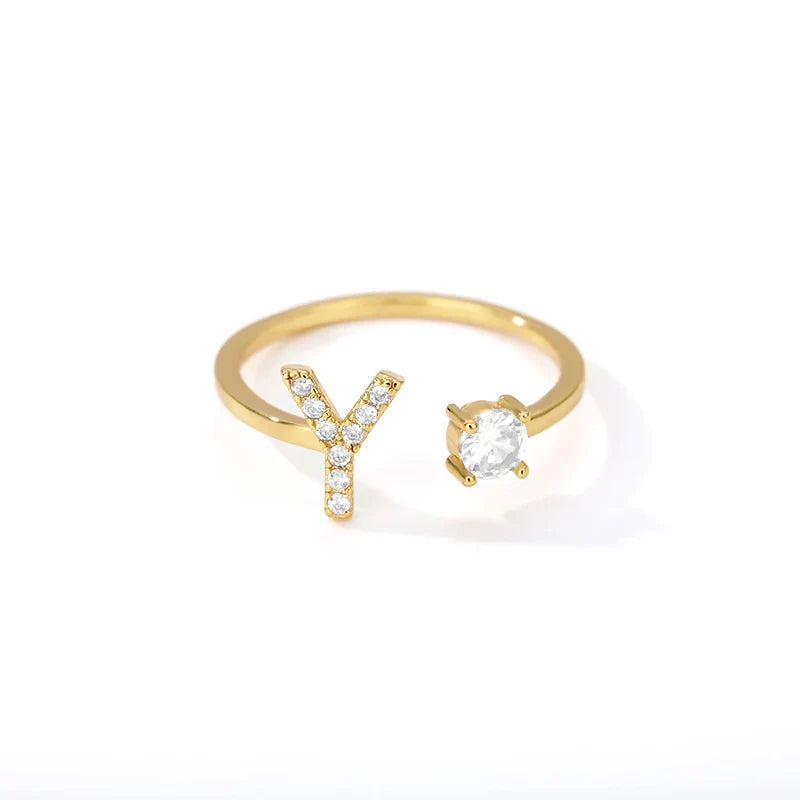 Bague personnalisée avec initiale y