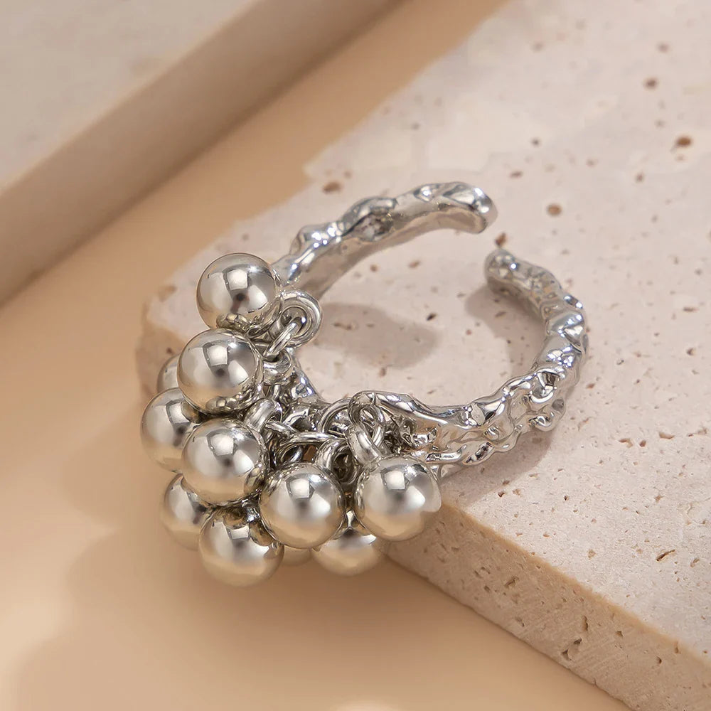 Ring with Silver or Gold Pearls silver