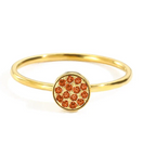 Bague avec petites pierres de naissance rondes pour femme janvier