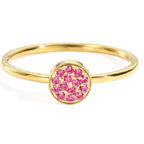 Bague avec petites pierres de naissance rondes pour femme juillet