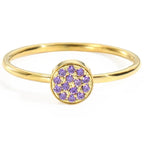 Bague avec petites pierres de naissance rondes pour femme juin