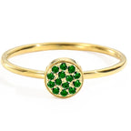 Bague avec petites pierres de naissance rondes pour femme mai