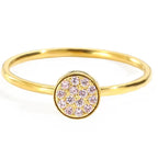 Bague avec petites pierres de naissance rondes pour femme octobre