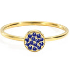 Bague avec petites pierres de naissance rondes pour femme septembre