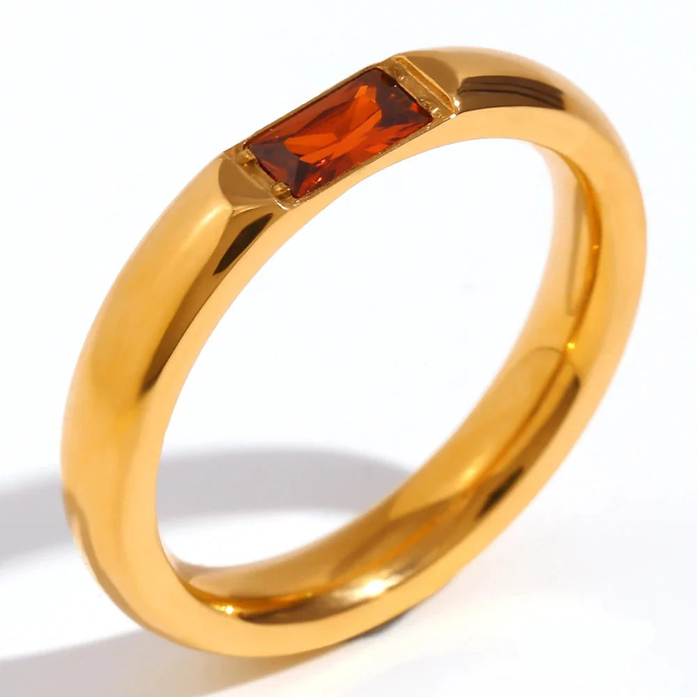 Bague avec pierre de naissance sertie pour femme janvier