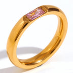 Bague avec pierre de naissance sertie pour femme octobre