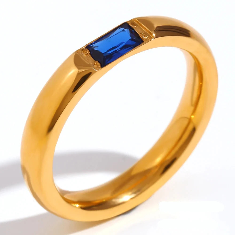 Bague avec pierre de naissance sertie pour femme septembre