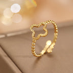 Bague avec Trèfle à 4 Feuilles pour Femme or