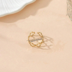 Ring with 4-Leaf Clover Lucky Charm