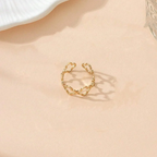 Ring with 4-Leaf Clover Lucky Charm gold