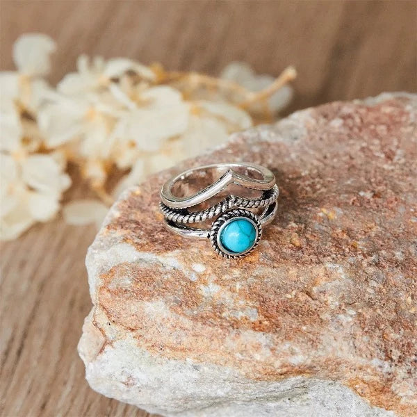 Bohemian Natural Stone Ring