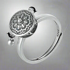 Buddhist Lotus Flower Silver Ring