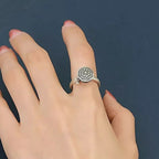 Buddhist Lotus Flower Silver Ring