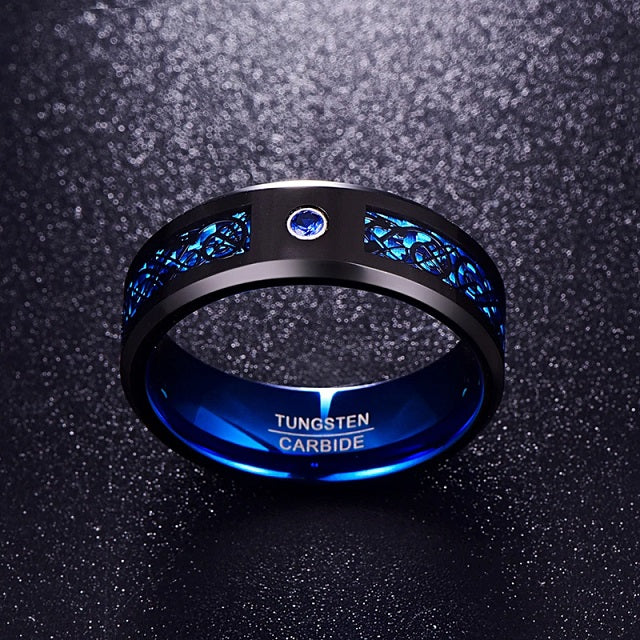 Blue Celtic Ring for Men