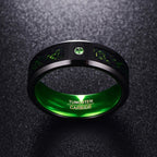 Green Celtic Ring for Men