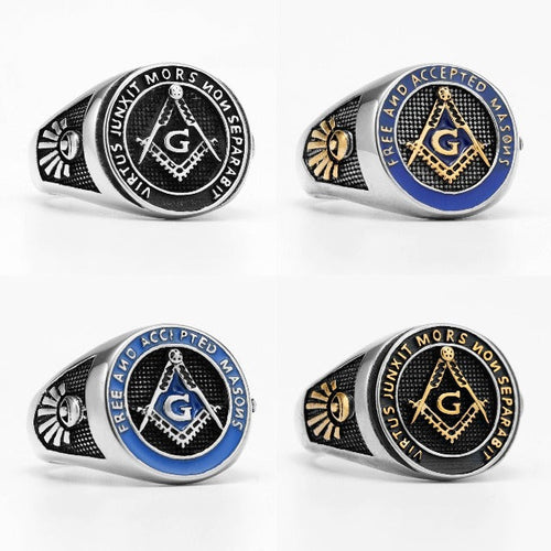 Bague Chevalière Franc Maçonnerie Anneau Homme