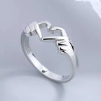 Romantic Heart Silver Ring