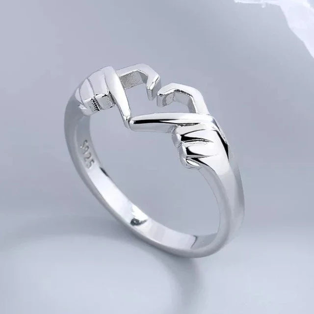 Romantic Heart Silver Ring