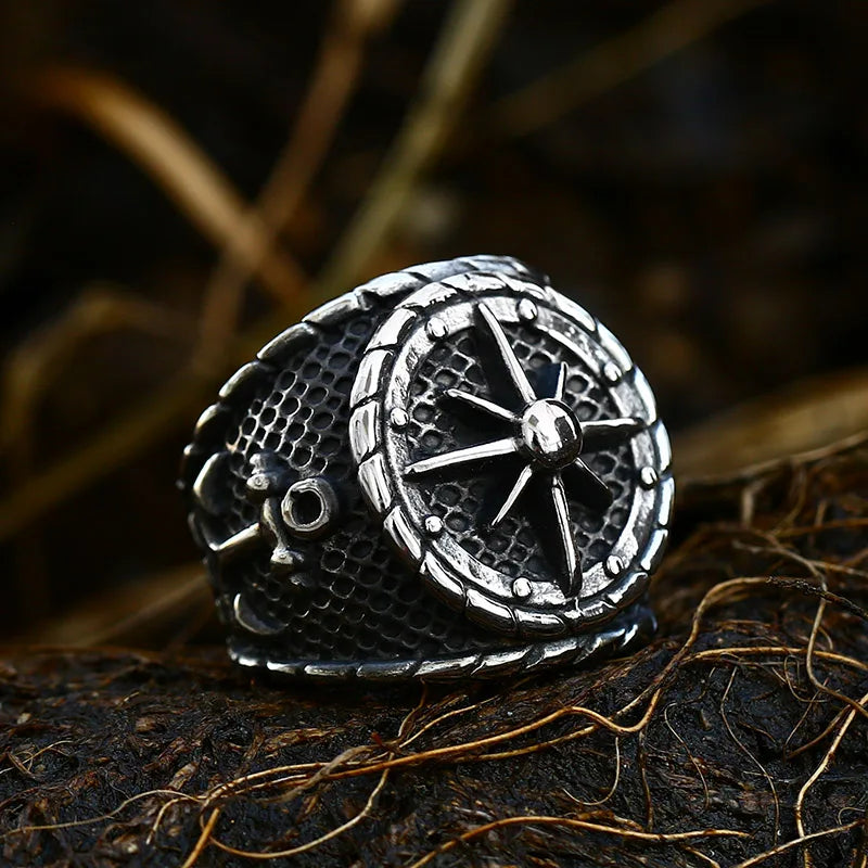 Compass Ring Signet Rose of the Winds