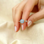 Ring Against Anxiety Blue Greek Turkish Eye Matiasma Mataki
