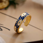 Ring Against Evil Eye Blue Turkish Blue Ring
