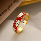 Ring Against Evil Eye Blue Turkish Red Ring