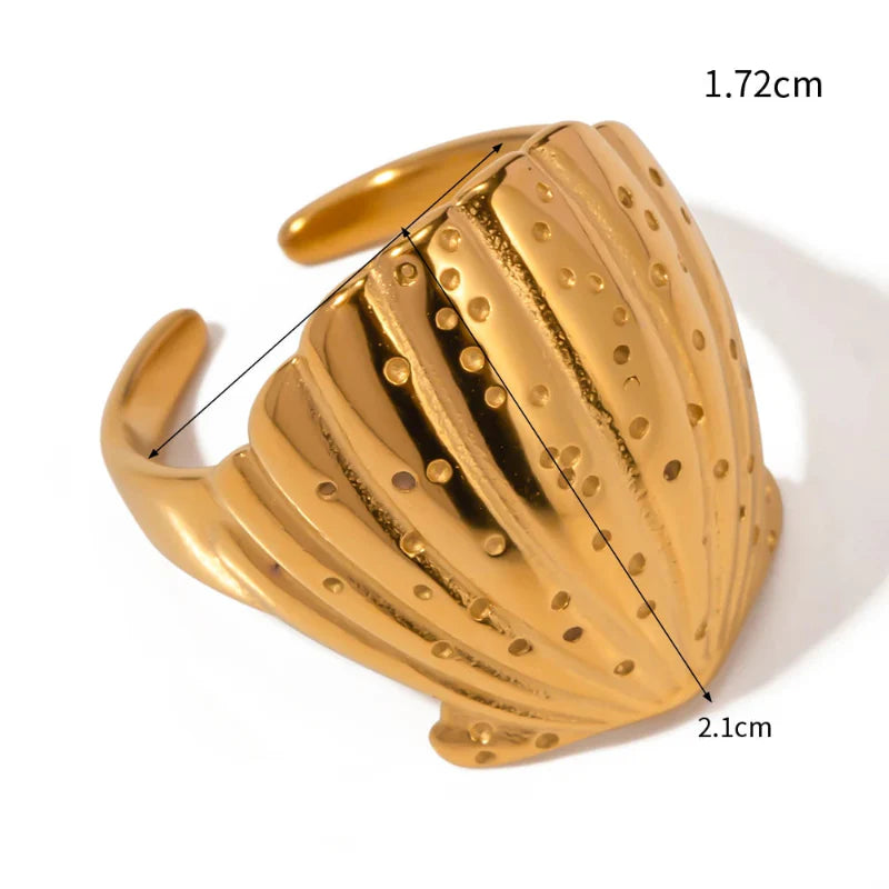 Seashell Scallop Shell Ring for Women