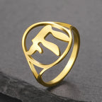 Bague creuse avec le symbole de vie juive Chai or