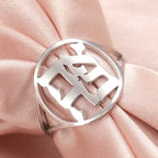 Bague creuse pour homme ou femme avec gravure en hébreu juif argent