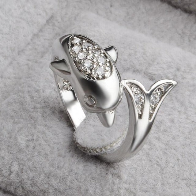 Silver Dolphin Ring
