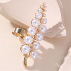 Long Style Ring with Pearls