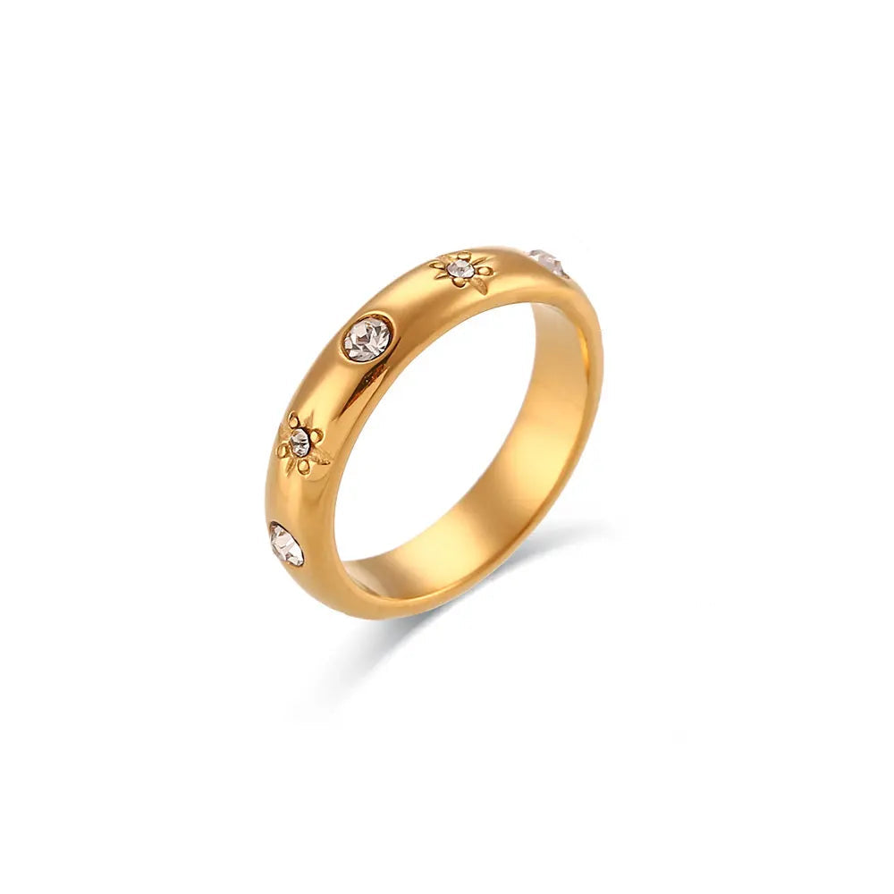 Bague de Style avec Perles et Zircon 1
