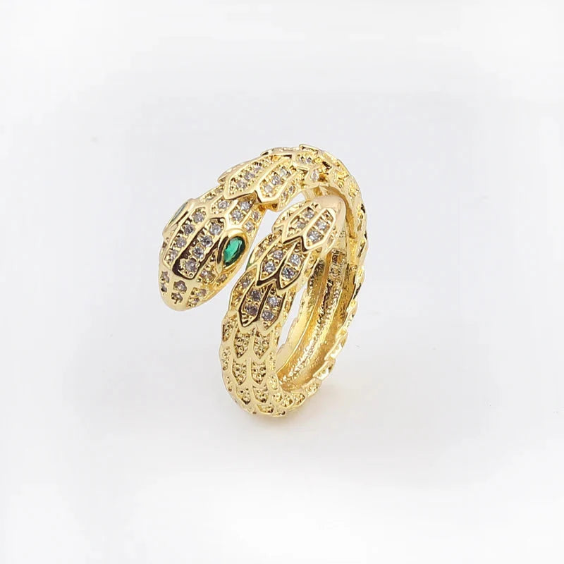 Golden Women's Snake Ring
