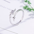 Silver Dragon Ring Men Women silver