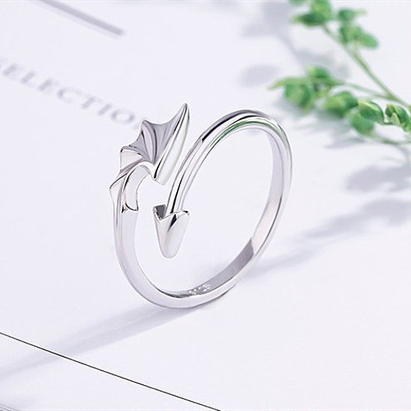 Silver Dragon Ring Men Women silver