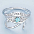Egypt Eye of Horus Oudjat Silver Ring