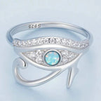 Egypt Eye of Horus Oudjat Silver Ring