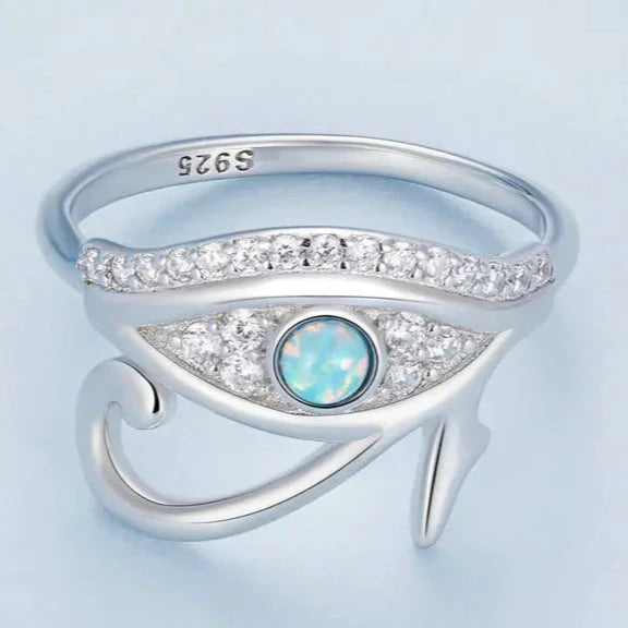 Egypt Eye of Horus Oudjat Silver Ring