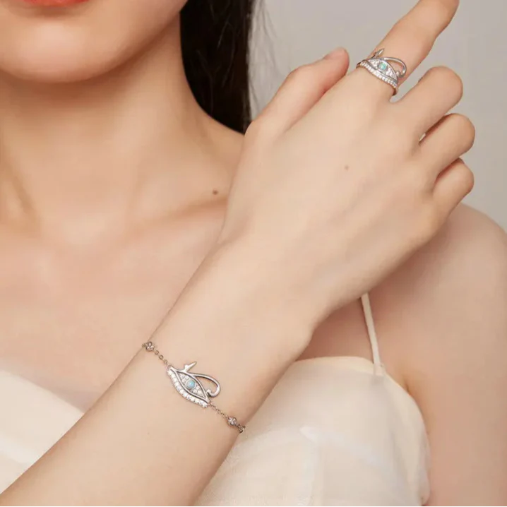 Egypt Eye of Horus Oudjat Silver Ring