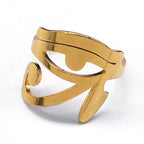 Egypt Ring Eye of Horus Oudjat Witchcraft gold