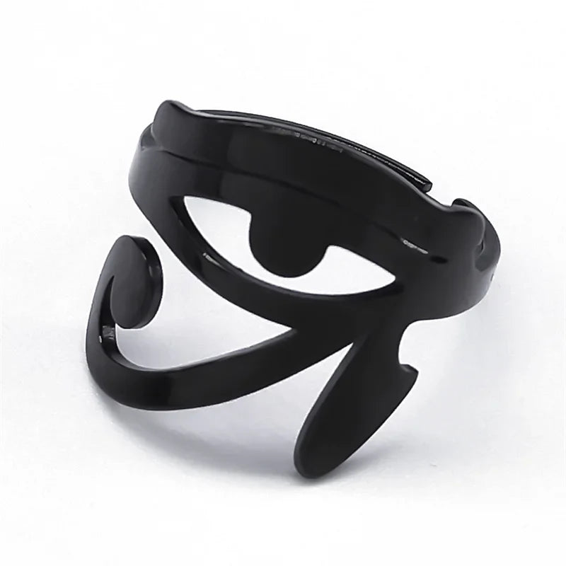 Egypt Ring Eye of Horus Oudjat Witchcraft black