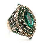 Ring with Green Crystal