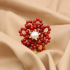 Ring in the Shape of a Coral Flower and Pearls